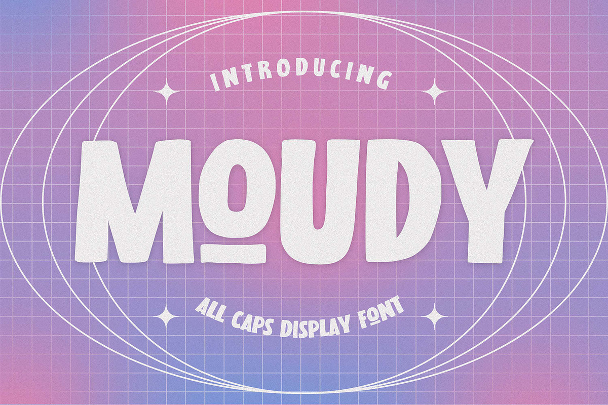 MOUDY - All Caps Display Font, a Font by Gassstype (Photo 1 of 8)