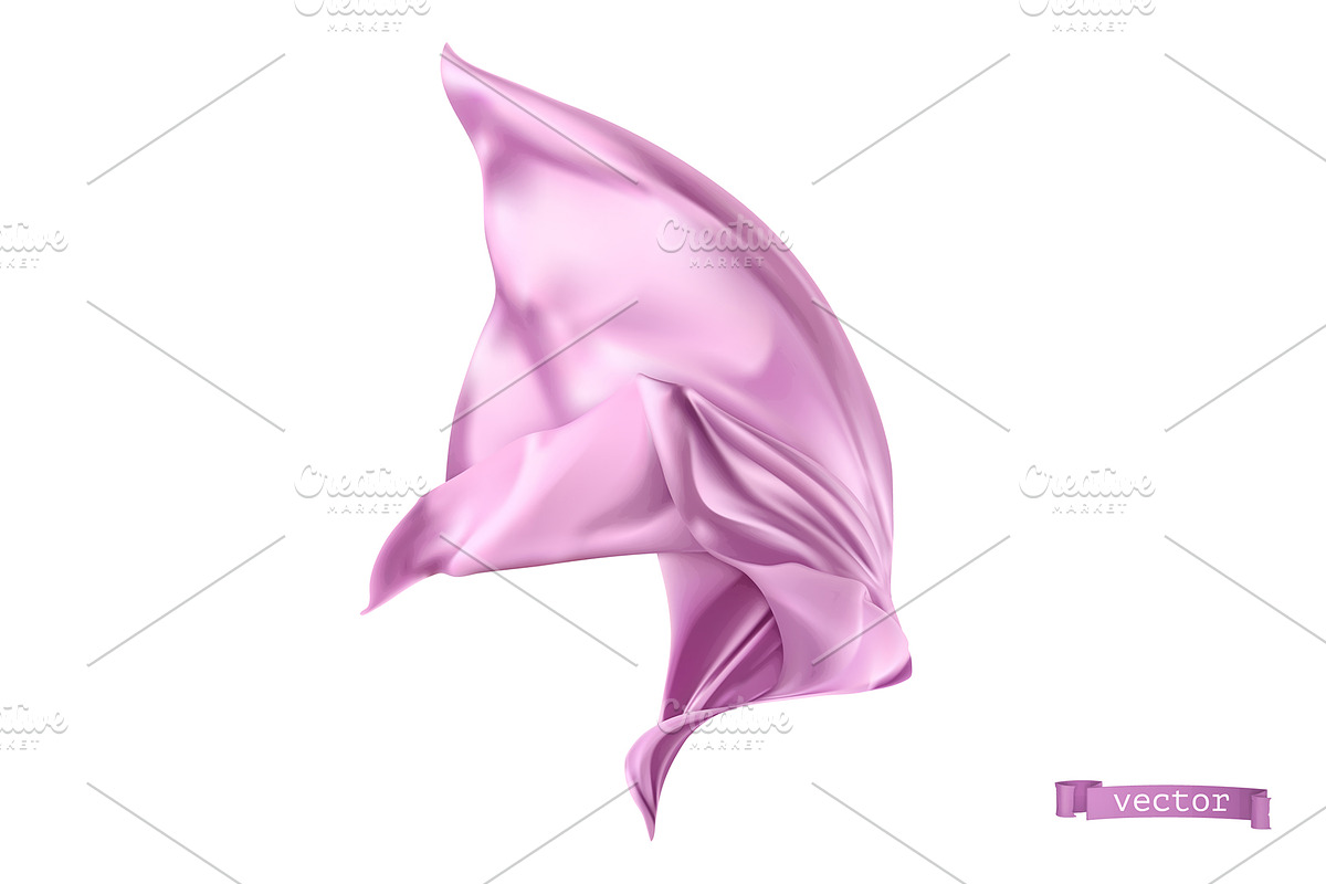 Violet silk, decoration, vectors set, an Outline Icon by Allevinatis Studio (Photo 4 of 6)