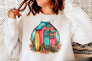 Beach Huts Summer Clipart Bundle., an Illustration by SVGArt (Thumbnail 5 of 9)