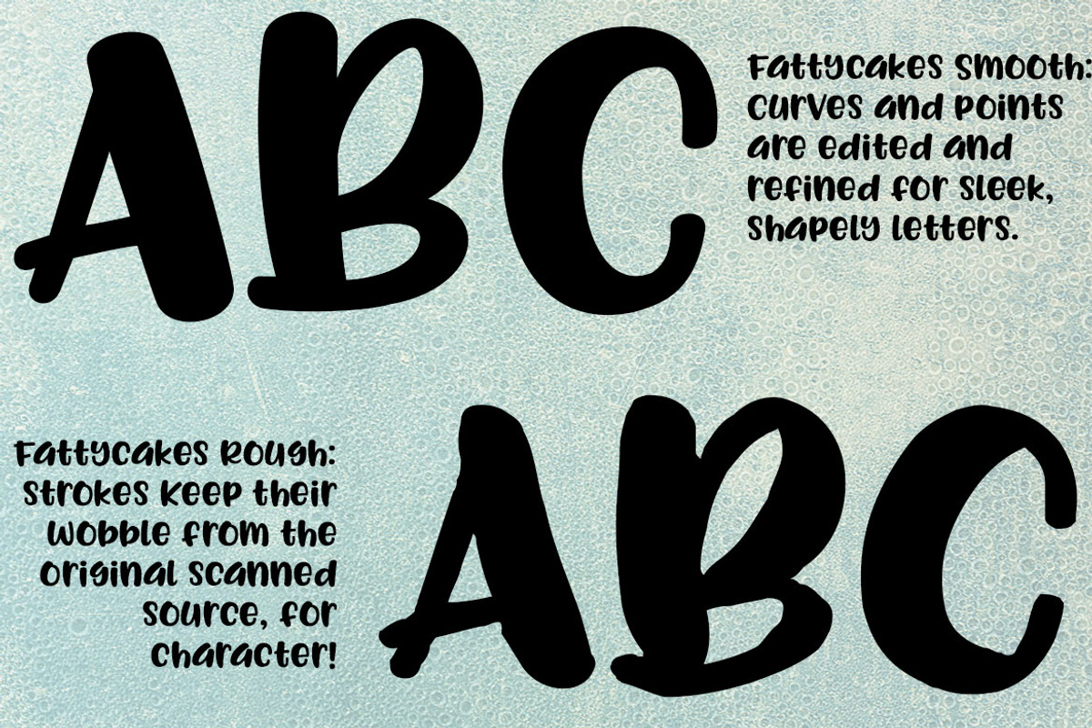 Fattycakes: a plump & fun font, a Font by Missy Meyer (Photo 6 of 6)