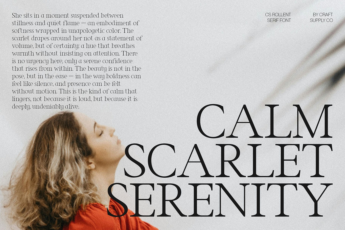 CS Rollent – Classic Serif Font, a Serif Font by Craft Supply Co. (Photo 6 of 8)