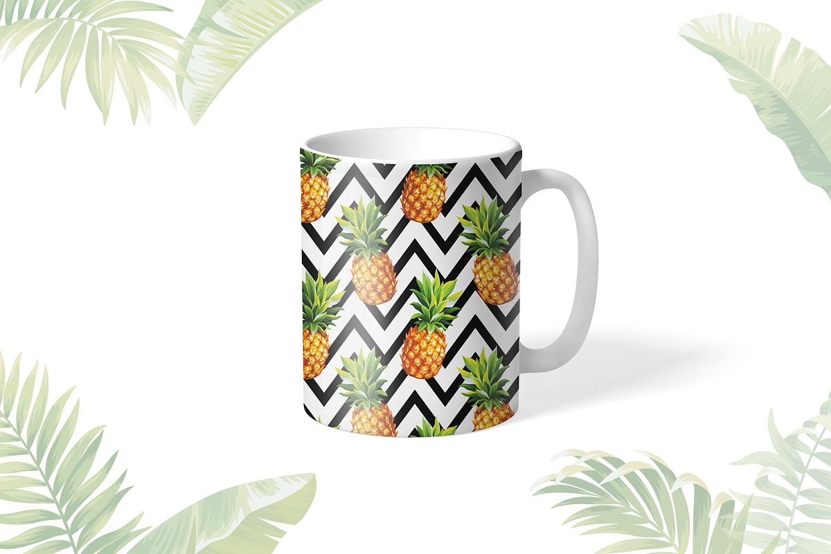 Pineapples. Tropical pattern., a Pattern Graphic by Anna Smirnova (Photo 6 of 6)