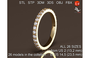 Wedding Ring 3D Print Model