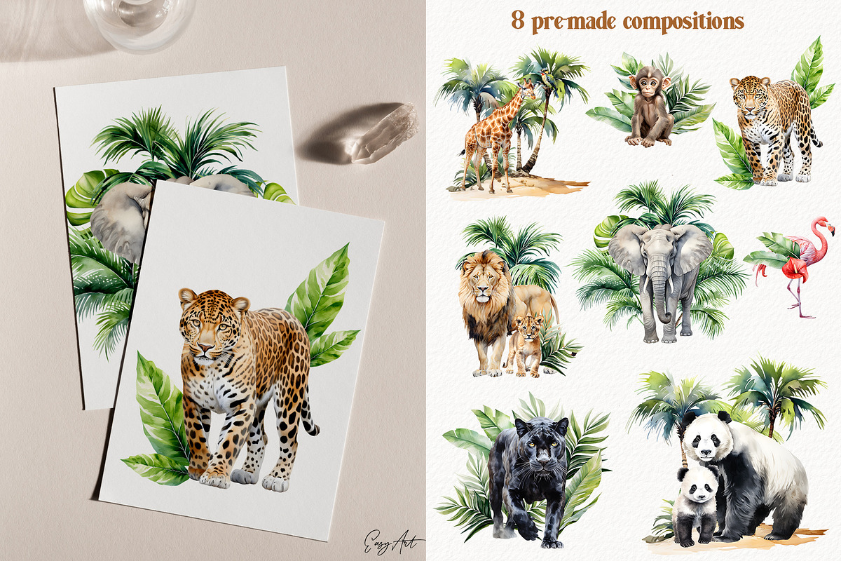 Safari Watercolor Collection, a Graphic by EasyArt (Photo 5 of 11)