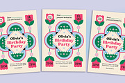 Cute Birthday Party Flyer, a Flyer Template by Gumico Studio. (Thumbnail 2 of 3)