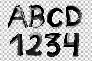 Black Brush Paint Font