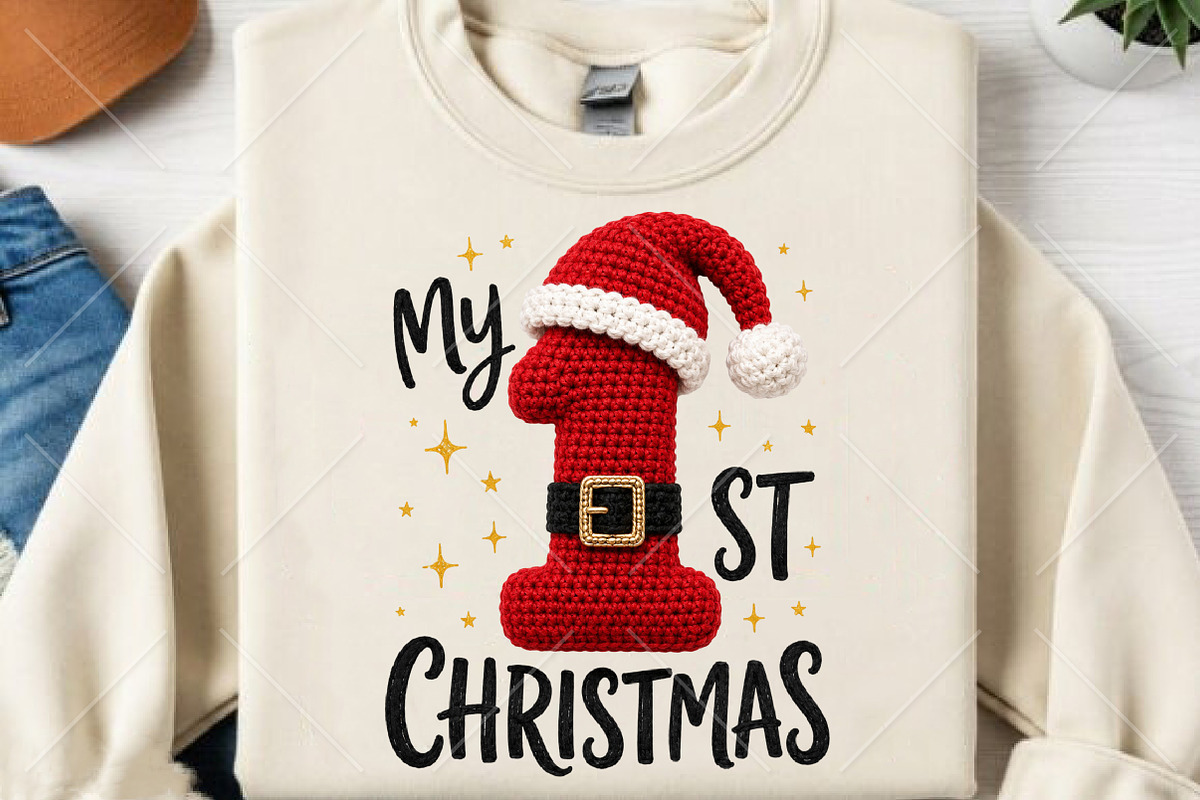 My 1st Christmas PNG T-Shirt, a Seasonal Illustration by Canvas Craft (Photo 2 of 5)