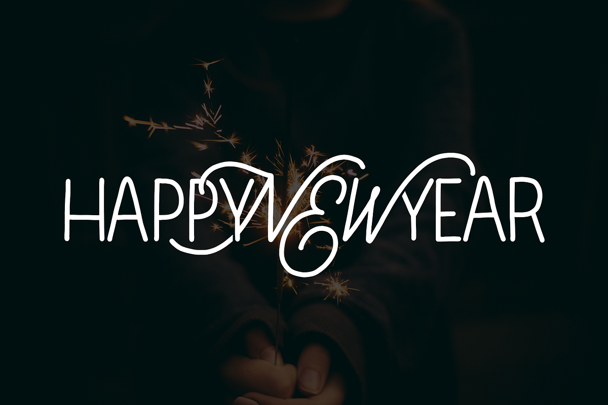Happy New Year Lettering Graphics, an Illustration by Davihero (Photo 3 of 12)