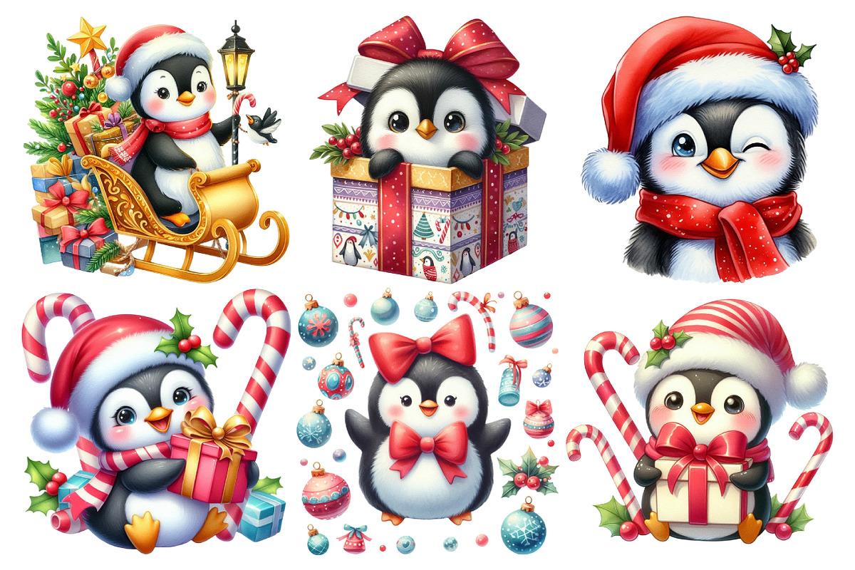 Winter Penguin Christmas Penguin, an Illustration by Pixels.Craft (Photo 2 of 7)