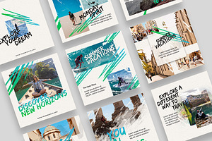 Travel Time Instagram Templates