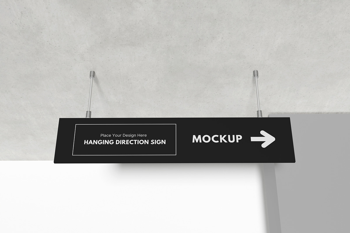 Celing sign mockup, an Advertising Mockup by xavier_studio