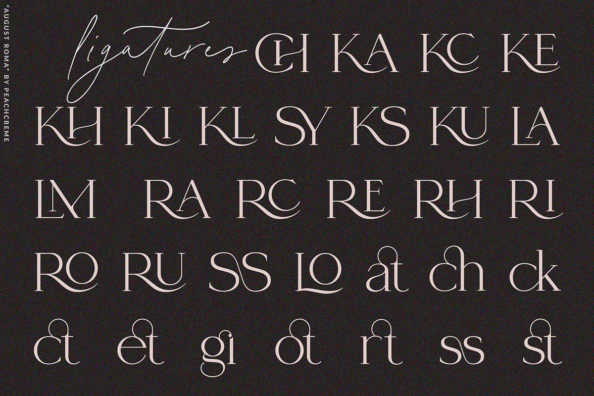 August Roma//Elegant Luxury Font Duo, a Handwritten Font by PeachCreme (Photo 38 of 43)
