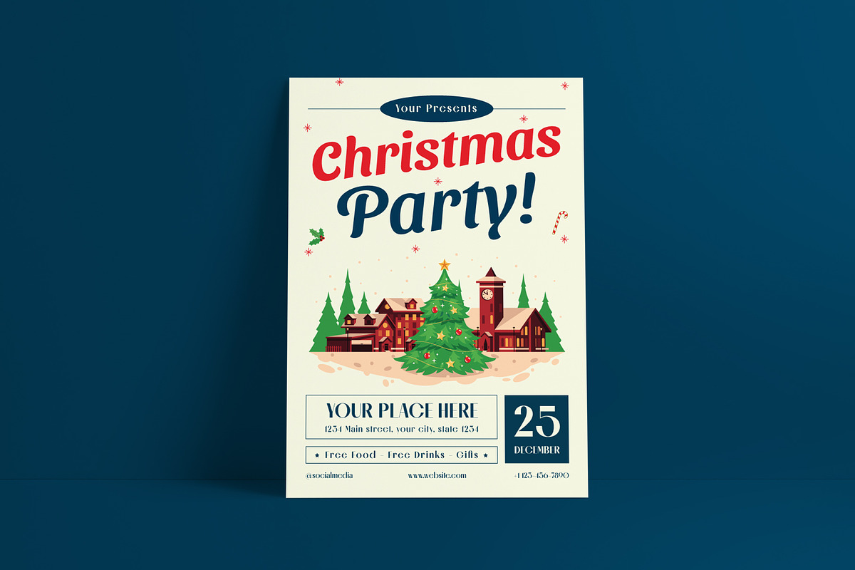 Christmas Day Flyer Template, a Flyer Template by VictorThemes