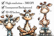Cute Stylish giraffe clipart, an Illustration by Libby Wishes (Thumbnail 7 of 7)