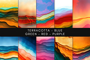 50 Watercolor Earth's Desert Layers, a Background Graphic by UniqueMe (Thumbnail 4 of 14)