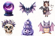 Lavender Halloween Clipart, an Illustration by OK Design (Thumbnail 4 of 5)