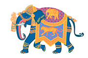 Indian elephant, a Pattern Graphic by sovarina (Thumbnail 1 of 2)