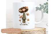 Floral Nursery Animals Clipart, a Decorative Illustration by Nicole Branger Art (Thumbnail 13 of 19)