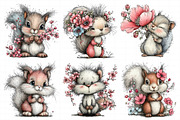 Watercolor Spring Squirrel Clipart, an Illustration by Daily.Designs (Thumbnail 7 of 8)