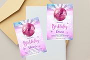 Pink Birthday Disco Party Invitation, an Invitation Template by Earth5168 (Thumbnail 4 of 9)