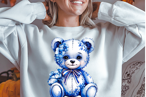 A Watercolor Illustration Teddy Bear, a Seasonal Illustration by Printable Design Store