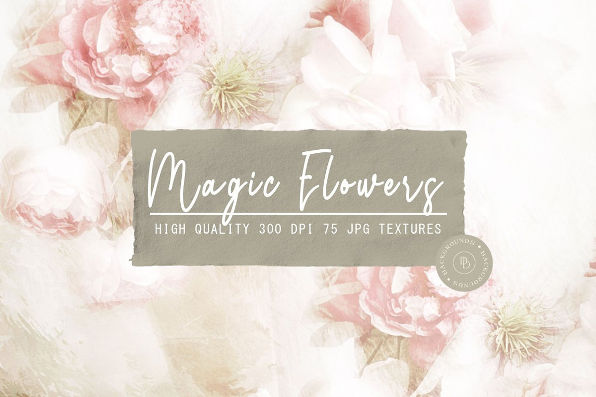 BUNDLE Watercolor Floral Backgrounds, a Texture Graphic by sibel dayı (Photo 6 of 7)