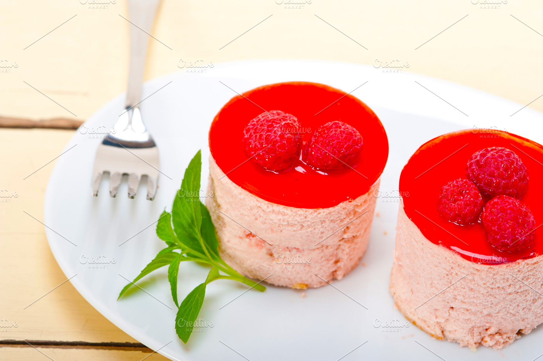 fresh raspberry cake mousse dessert, a Background Photo by keko64
