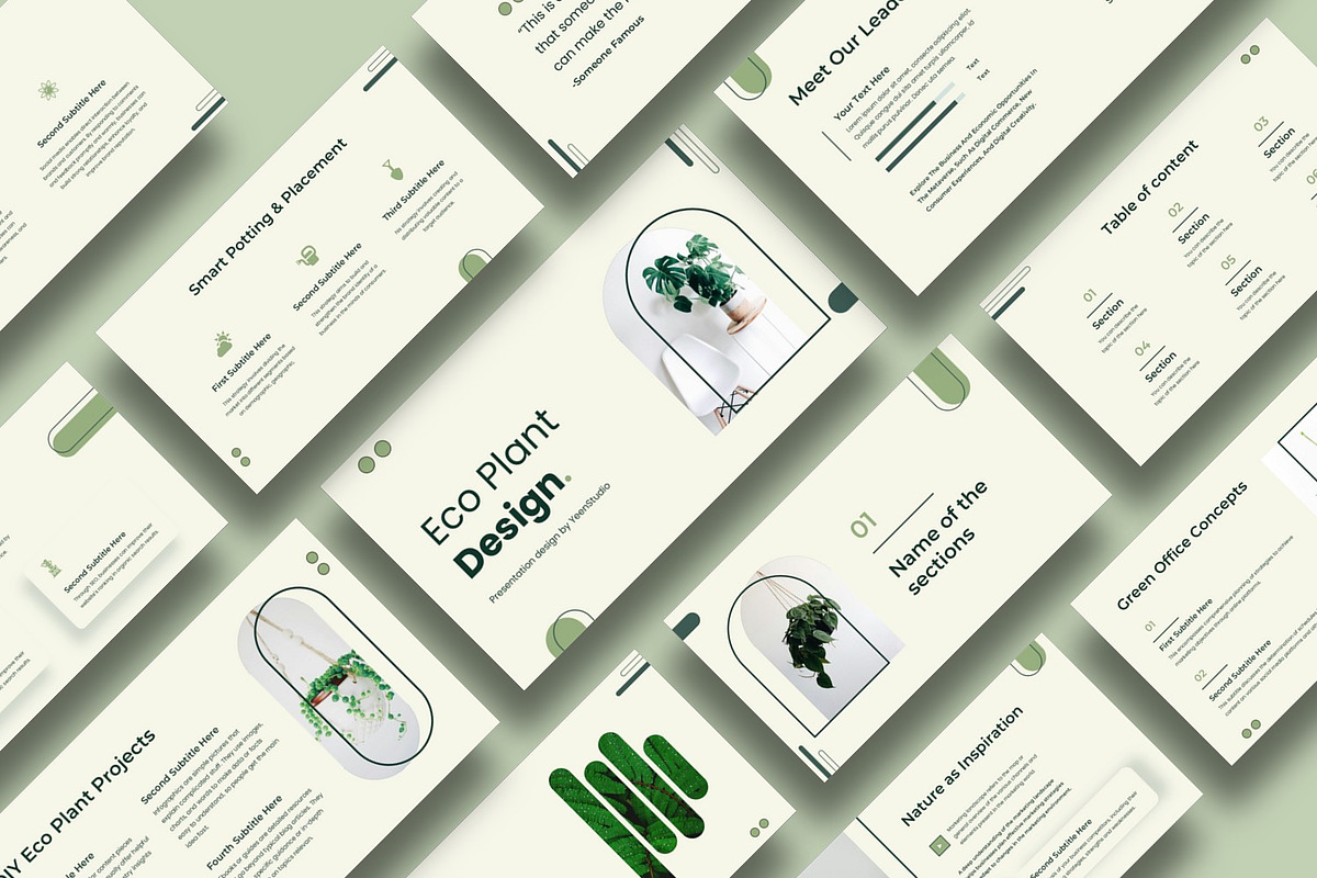 Plant Presentation Template, a Presentation Template by BumbleGraph Studio (Photo 3 of 6)