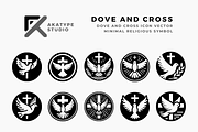 Dove and Cross Icon Vector, an Icon by Akatype Studio (Thumbnail 1 of 3)
