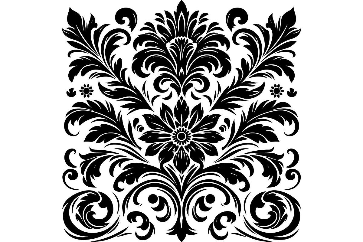 Elegant Black Floral Set, an Object Graphic by jahid234 (Photo 12 of 13)
