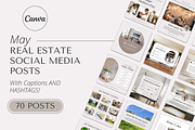 May Real Estate Social Media Posts, a Social Media Template by Marketing Templates Co. (Thumbnail 1 of 10)