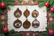 Christmas Laser Cut Ornament Bundle, a Graphic by musafir_fashion (Thumbnail 1 of 14)