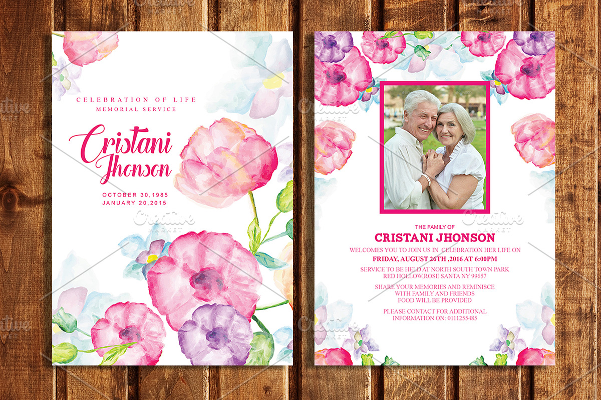 Funeral Announcement or Invitation, an Invitation Template by Madhabi Studio