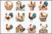Watercolor Farmhouse Decor Chicken S, an Illustration by Sublimation Artist (Thumbnail 3 of 6)