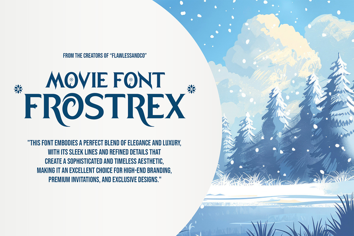 Frostrex - Decorative Font, a Font by Flawless And Co (Photo 3 of 10)