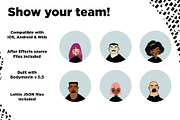 18 SVG animated avatars, a Person Illustration by PATCHPO (Thumbnail 1 of 5)