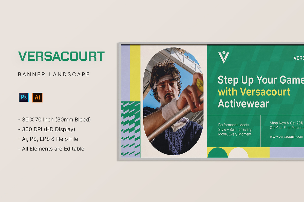Versacourt - Banner Landscape, a Print Template by StreaksideStd (Photo 1 of 3)