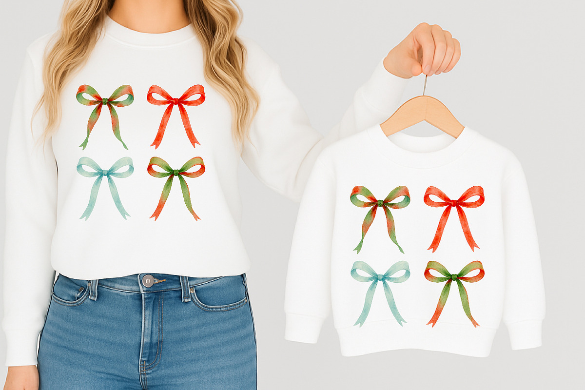 Preppy Christmas Bow PNG, an Illustration by Libby Wishes (Photo 5 of 8)