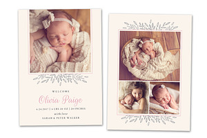 Birth Announcement Template CB092