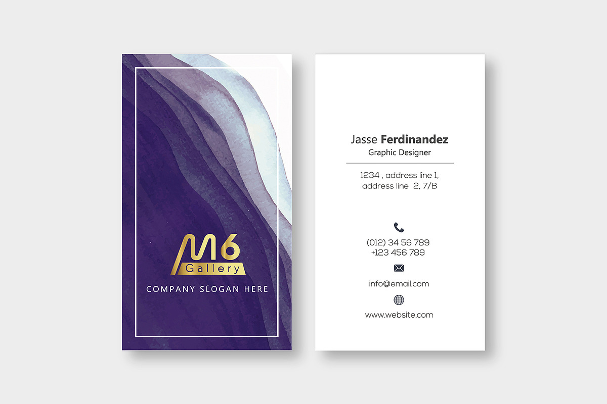 Artistic Business Card Template- S08, a Business Card Template by M6 Gallery (Photo 2 of 5)