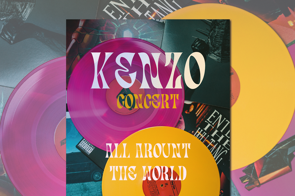 Kenzo - Psychedelic Typeface, a Sans Serif Font by HipFonts (Photo 5 of 8)