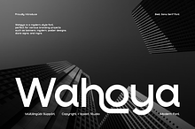 Wahoya - Corporate Logo Font