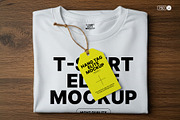 Perfectly Folded T-Shirt Mockup with, a Shirt Mockup by Elite Mockups (Thumbnail 1 of 2)