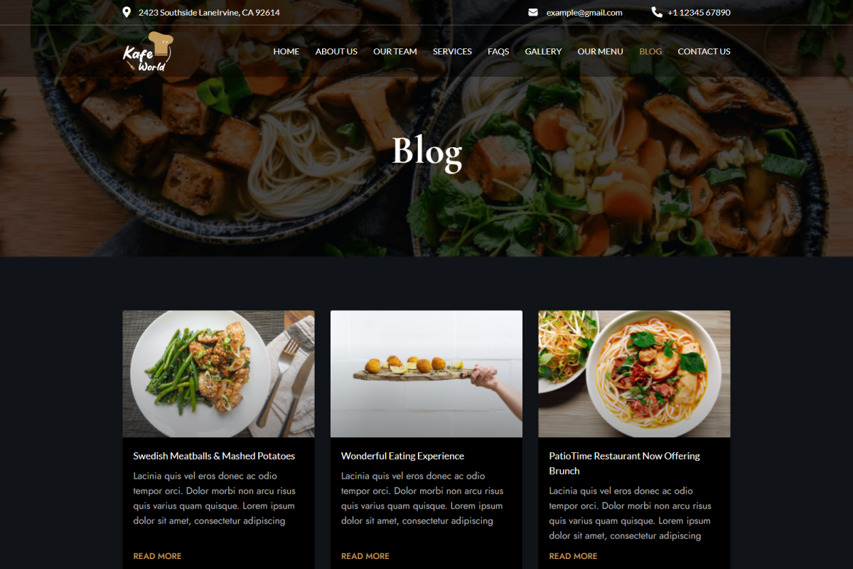 KafeWorld - Restaurant Elementor Kit, a WordPress Template by Techeshta Solutions (Photo 6 of 6)