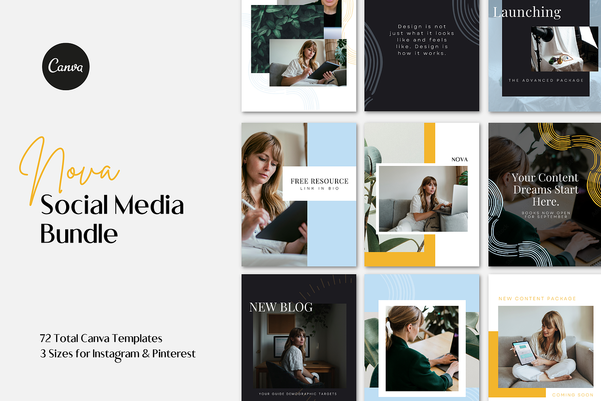 Social Media Canva Bundle - Nova, a Social Media Template by Station Seven (Photo 1 of 8)