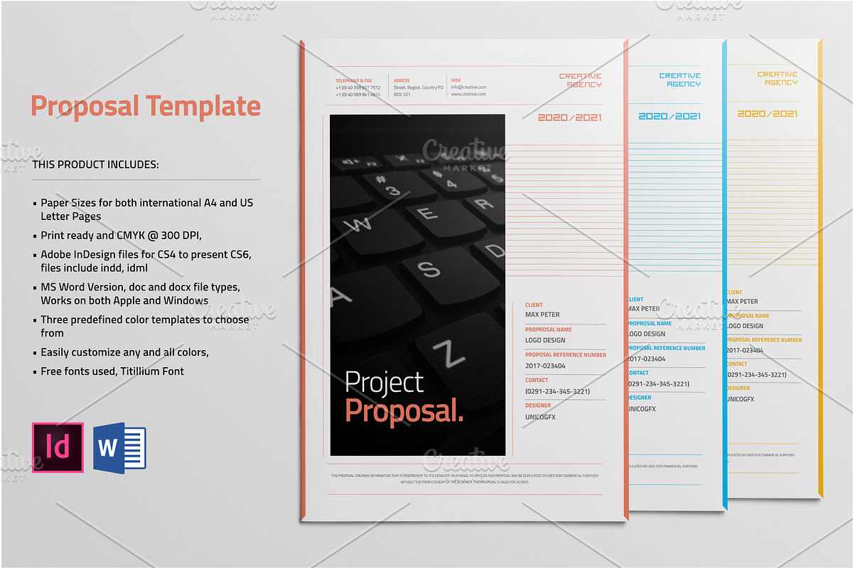 Proposal Template, a Stationery Template by Mastergfx (Photo 1 of 16)