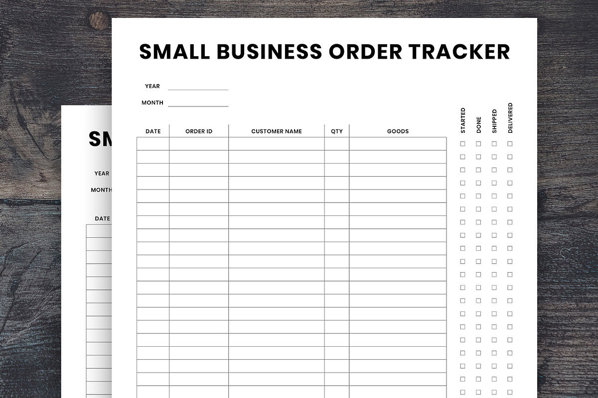 small business order tracker, a stationery templateamit debnath