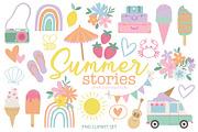 Summer Stories Clipart & Paper Set, a Seasonal Illustration by Studio Hello Joy (Thumbnail 1 of 3)