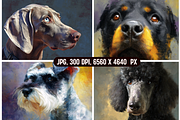 German Dogs Painterly Portraits, an Animal Illustration by PrintHaven Designs (Thumbnail 11 of 11)