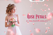 21 Rose Petal Photoshop Overlays